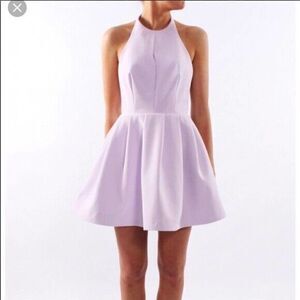 NWOT Keepsake the label keyhole lavender purple mini flare backless dress XS
